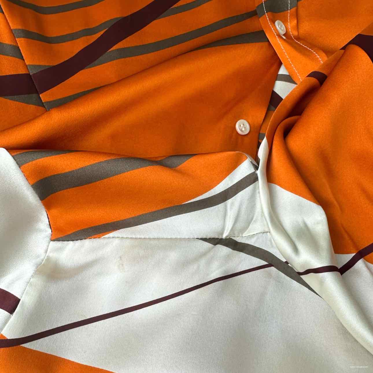 Vintage LOUIS FERAUD 100% Silk Button-Down Shirt Size S