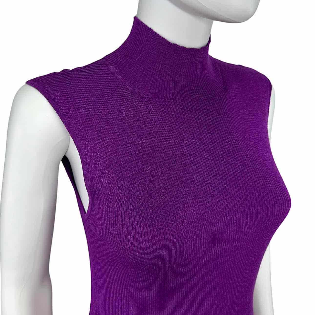 ESCADA Purple Wool Silk Blend Turtleneck Sweater Size 10
