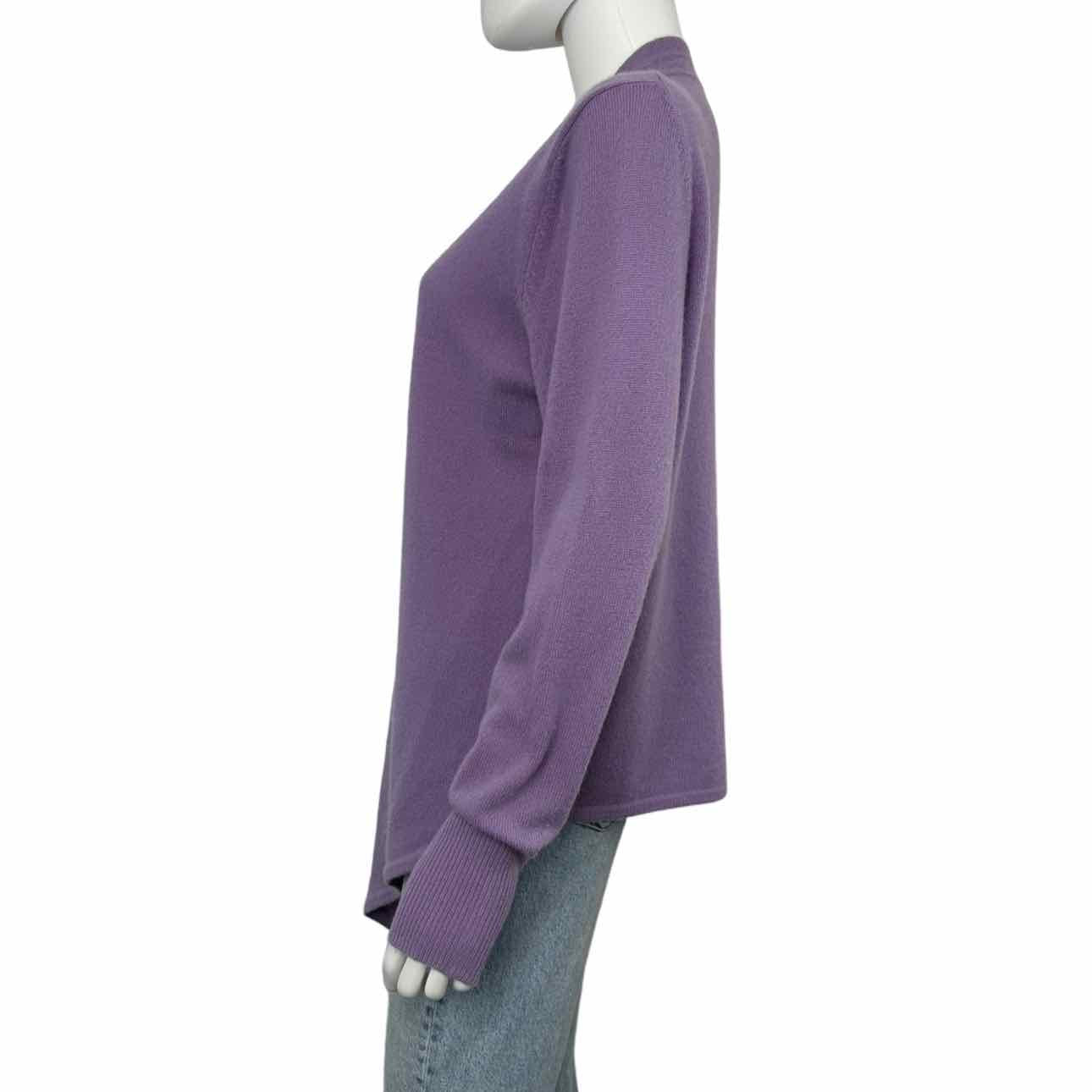 Purple, cashmere sweater cardigan 