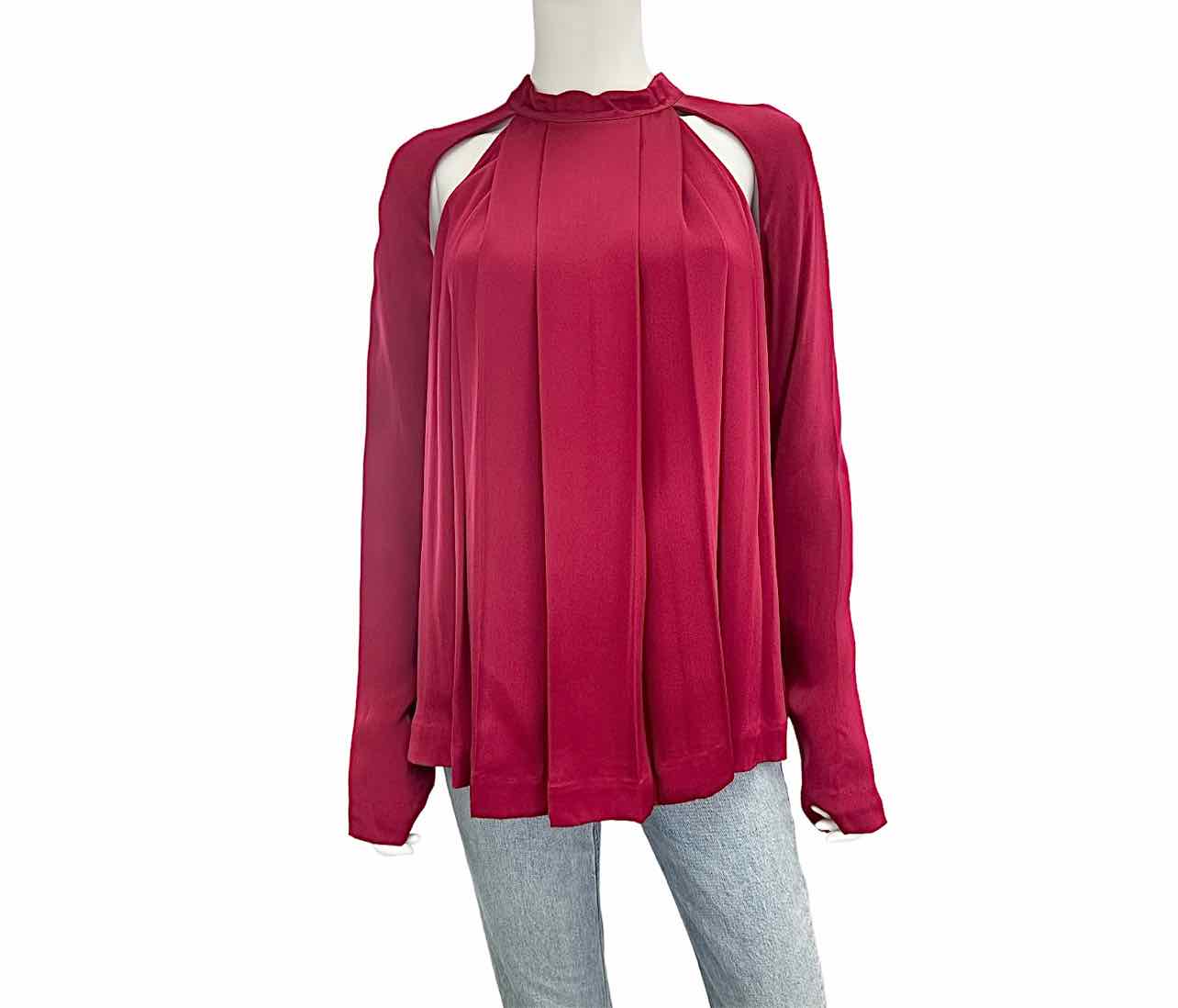 C/MEO COLLECTIVE NWT Raspberry Satin Blouse Size M