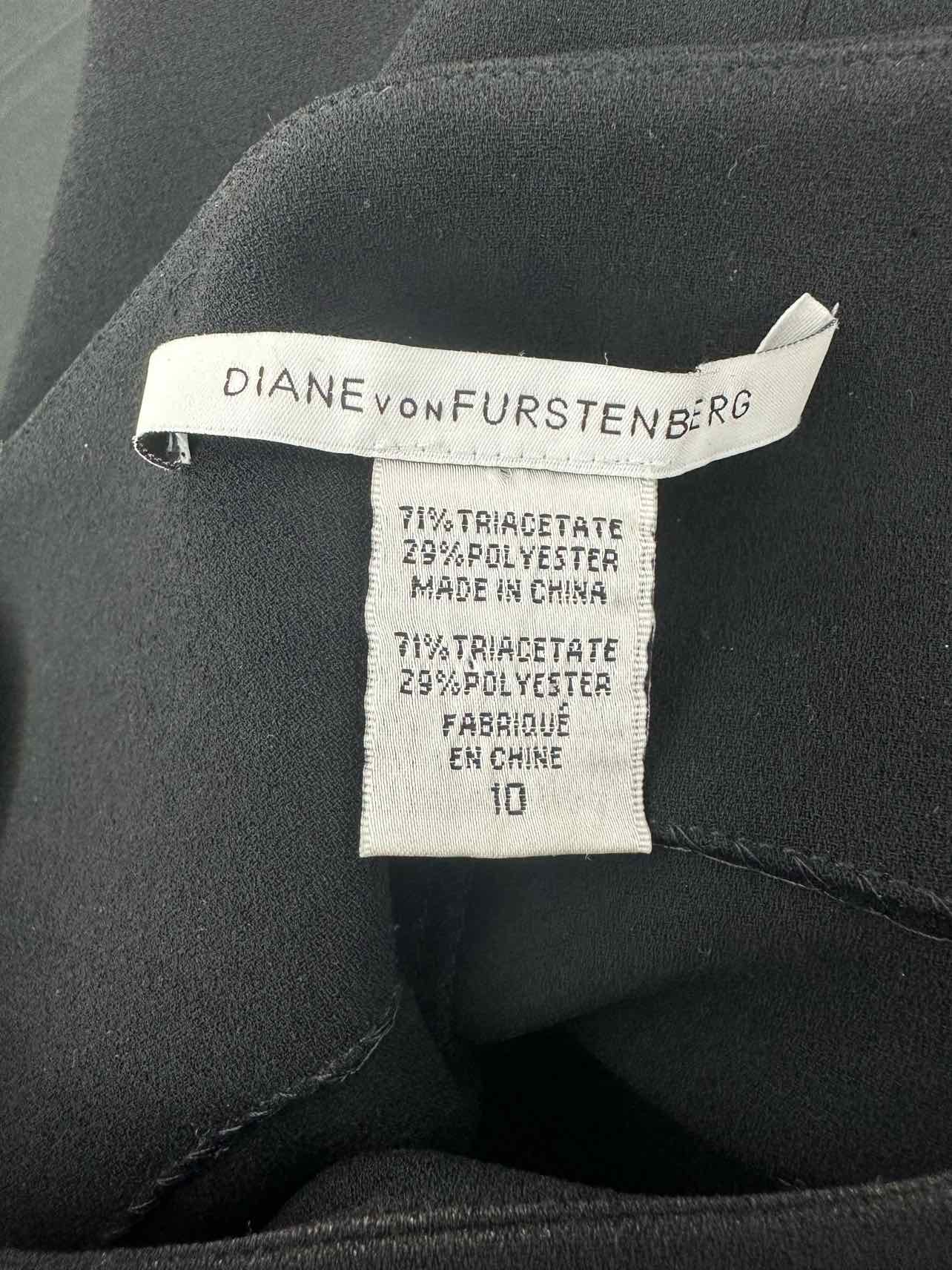Diane Von Furstenberg Black Dress Size 10