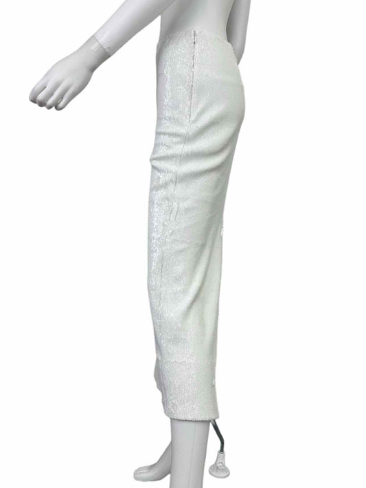 GAUCHERE White Sequin Maxi Skirt Size 34