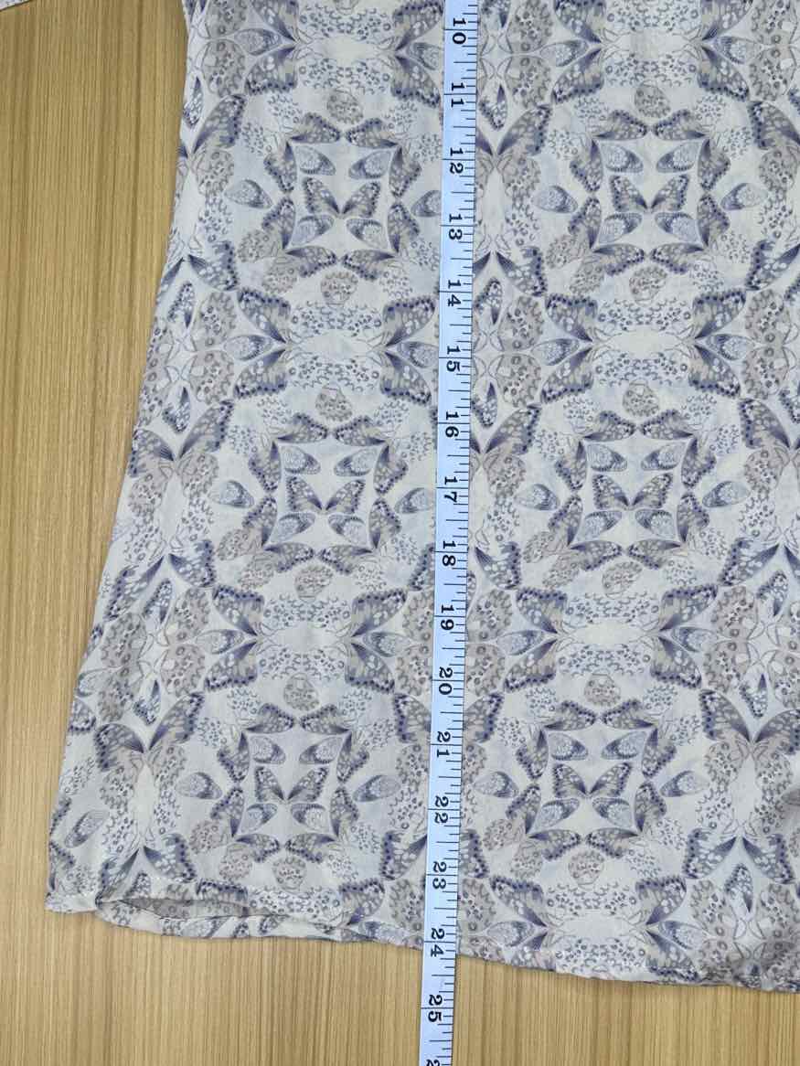 joie Size Cream 100% Silk Butterfly Print Top Size S