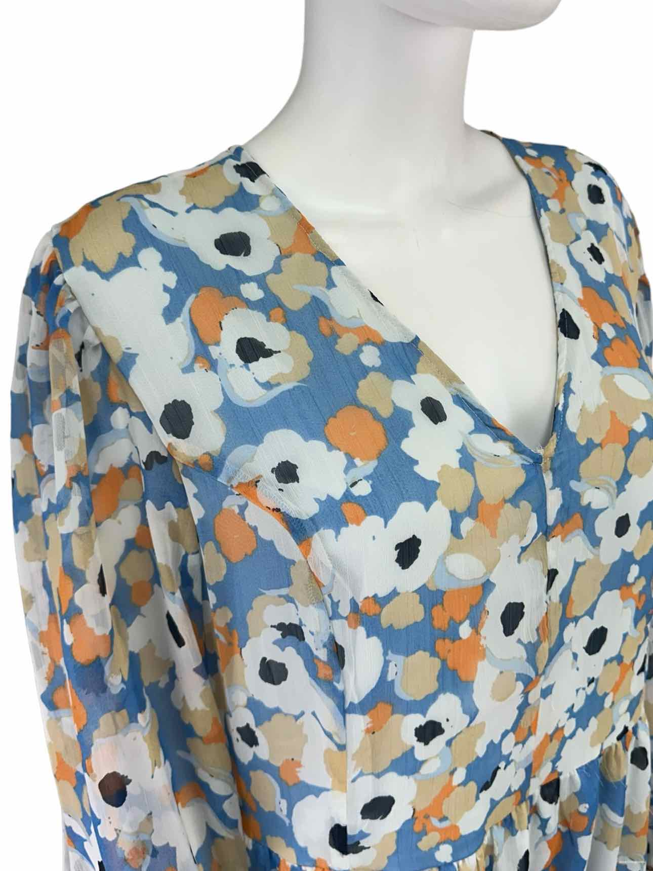 joie Size NWT Blue Floral Print Maxi Dress Size XL