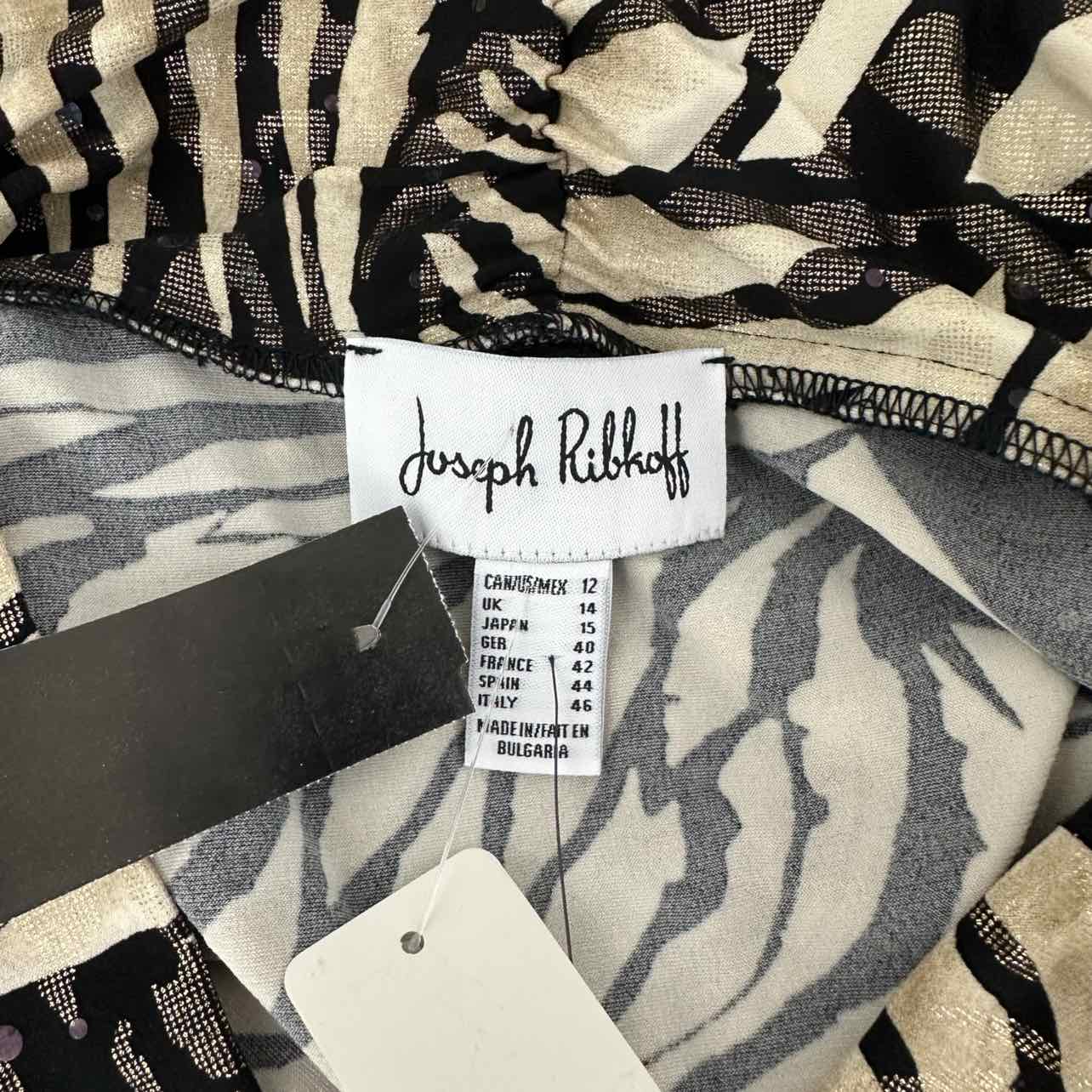 Joseph Ribkoff Zebra Print Blouse Size 12