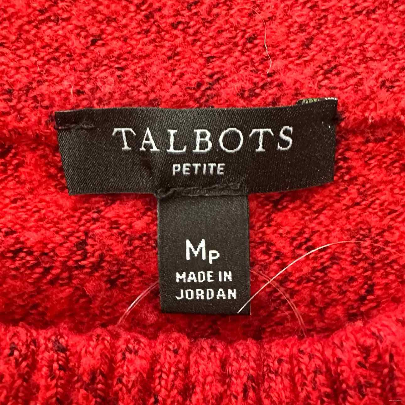 Talbots Red Mock Neck Sweater Size MP