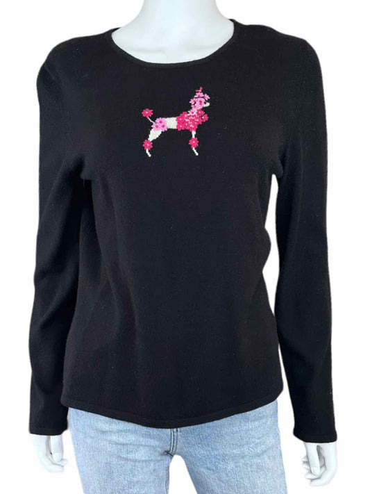 Daniel Bishop Black 100% Cashmere Poodle Sweater Size L