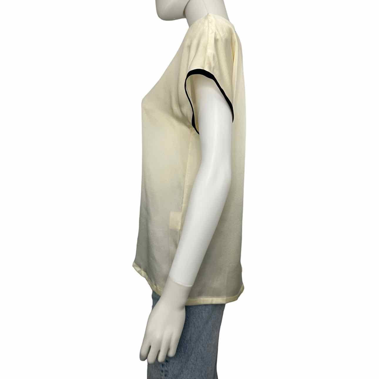 Vintage ESCADA Cream 100% Silk Blouse, left side