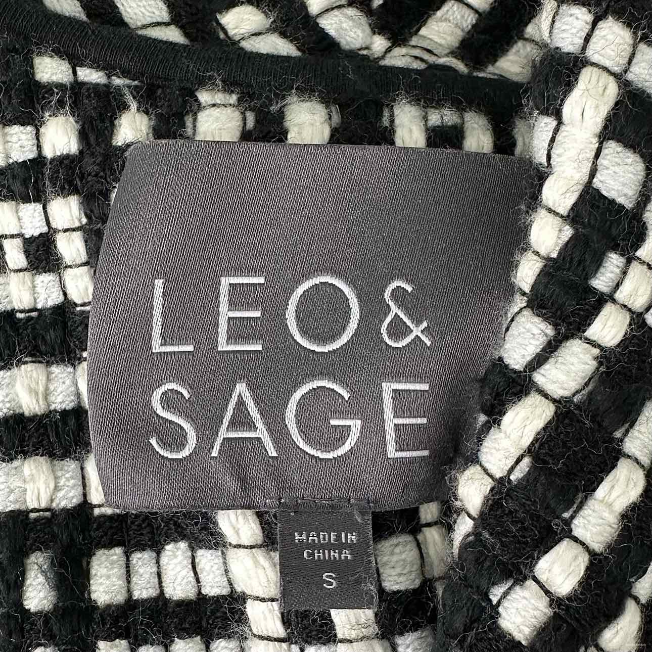 LEO & SAGE Black Tweed Jacket, brand tag