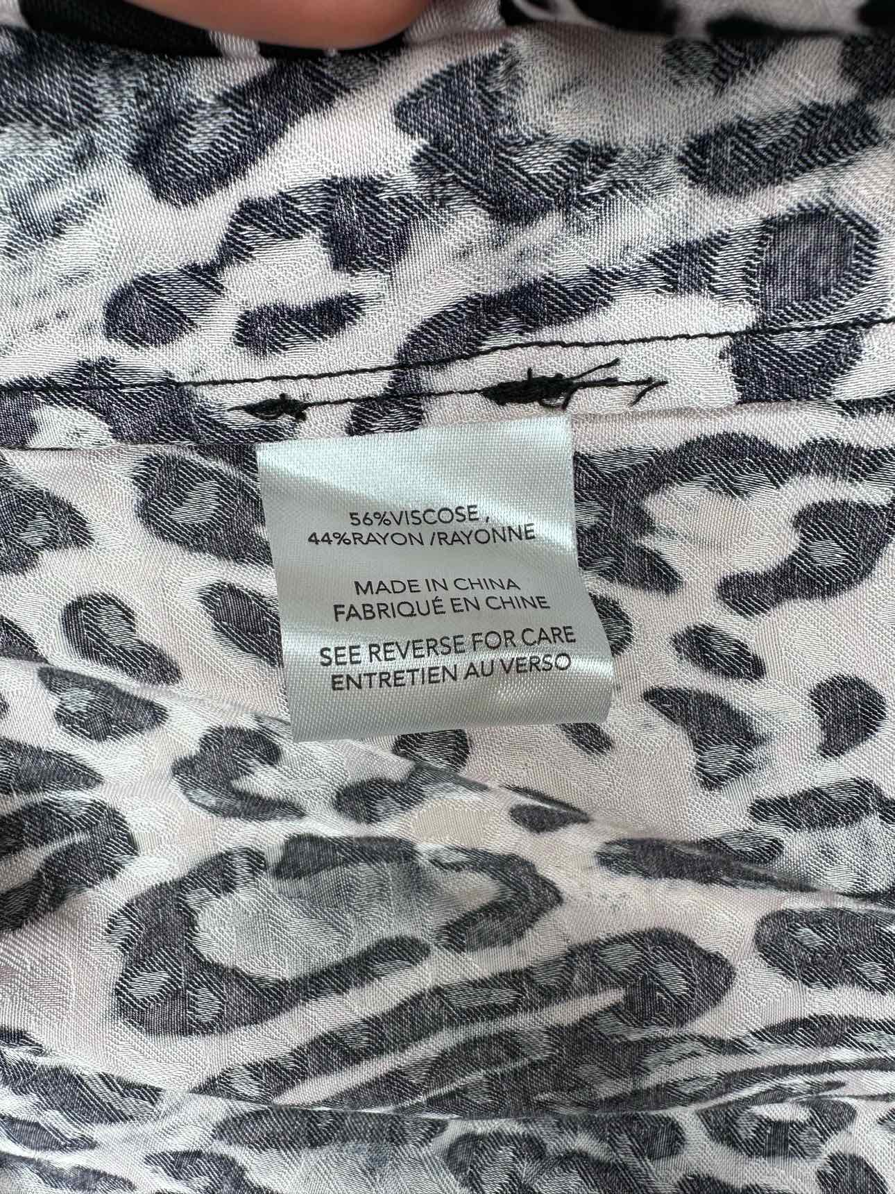 MILLY Black Leopard Print Halter Top Size S