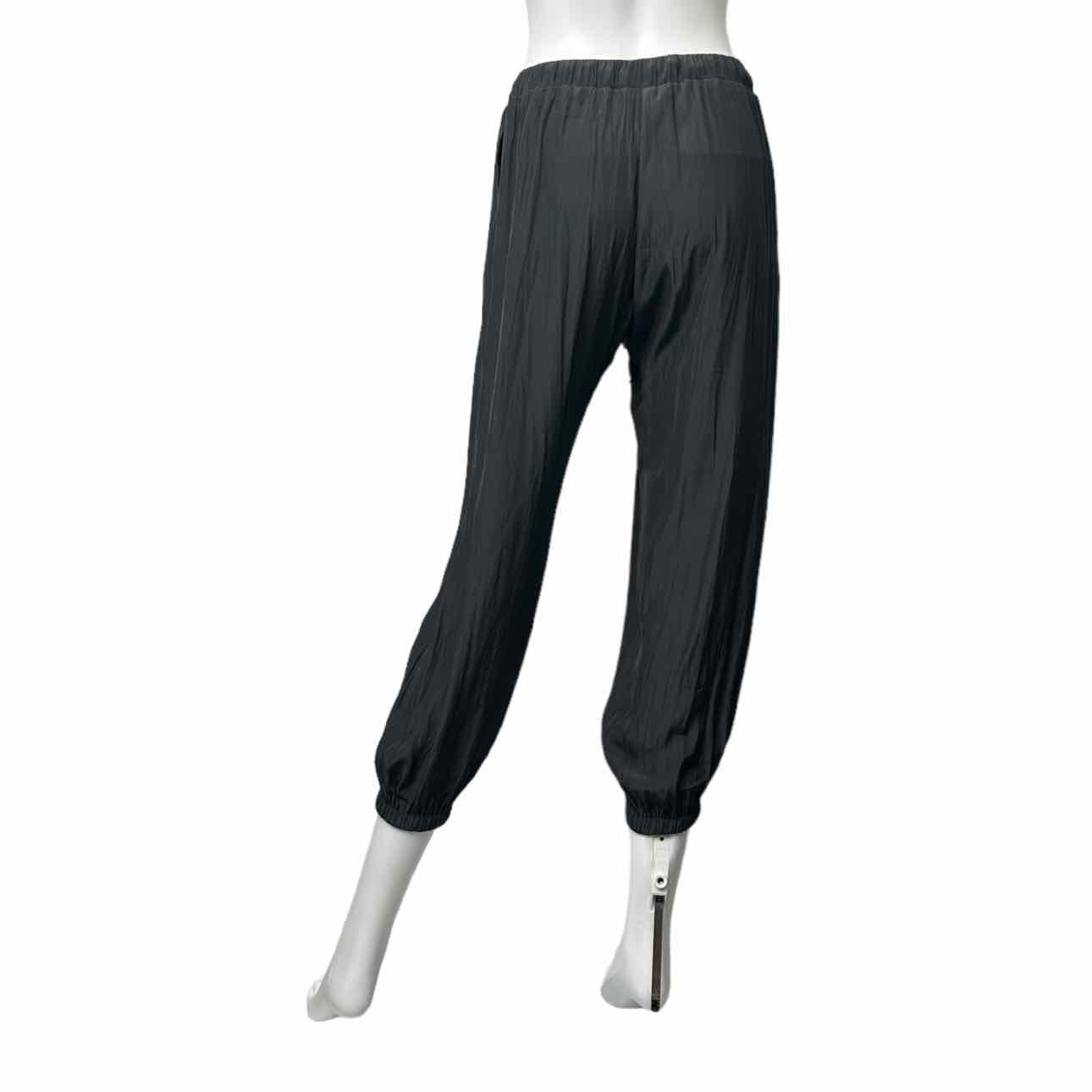 KOCH Dark Gray Satin Joggers, designer jogger