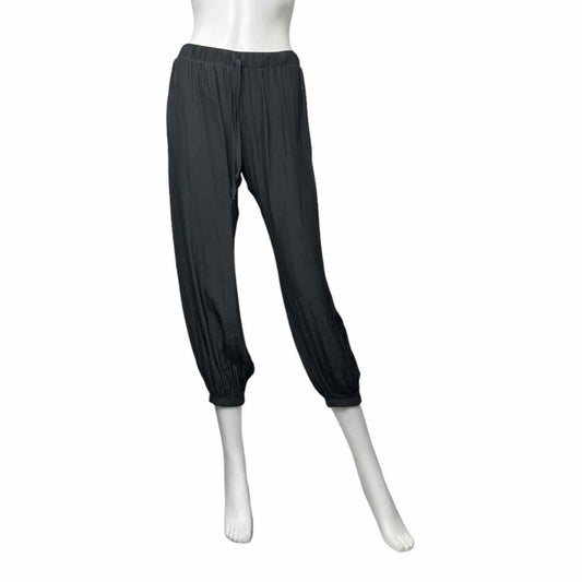 KOCH Dark Gray Satin Joggers, lightweight satin joggers