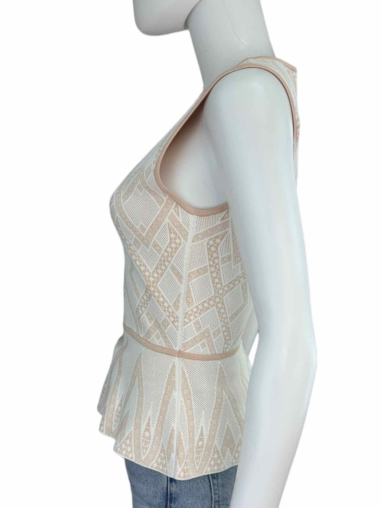 BCBGMAXAZRIA Peach GARDNIA Peplum Sweater Size S