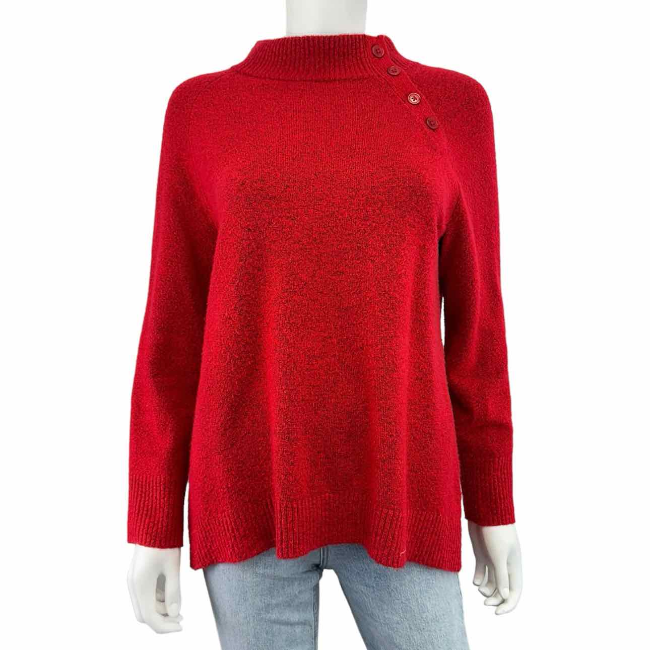 Talbots Red Mock Neck Sweater Size MP