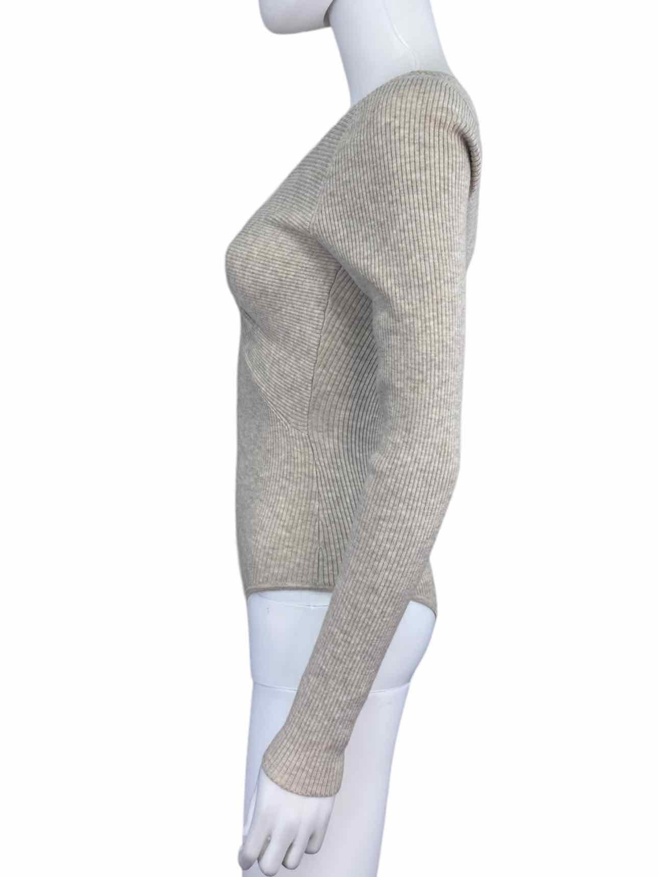 dh New York NWT BRIELLE Oatmeal Ribbed Knit Bodysuit Size S