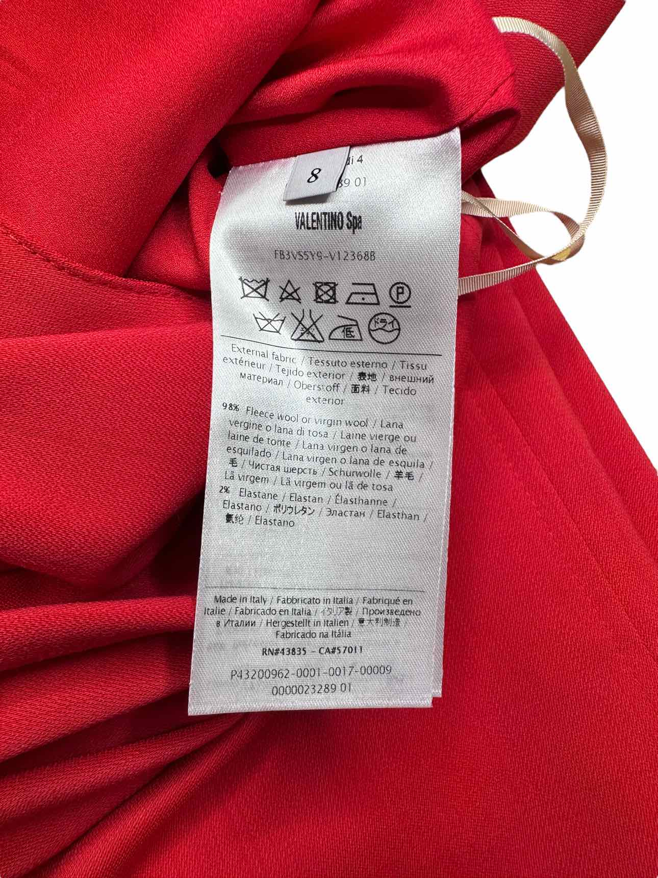 VALENTINO TECHNOCOUTURE NWT Red Midi Dress Size M