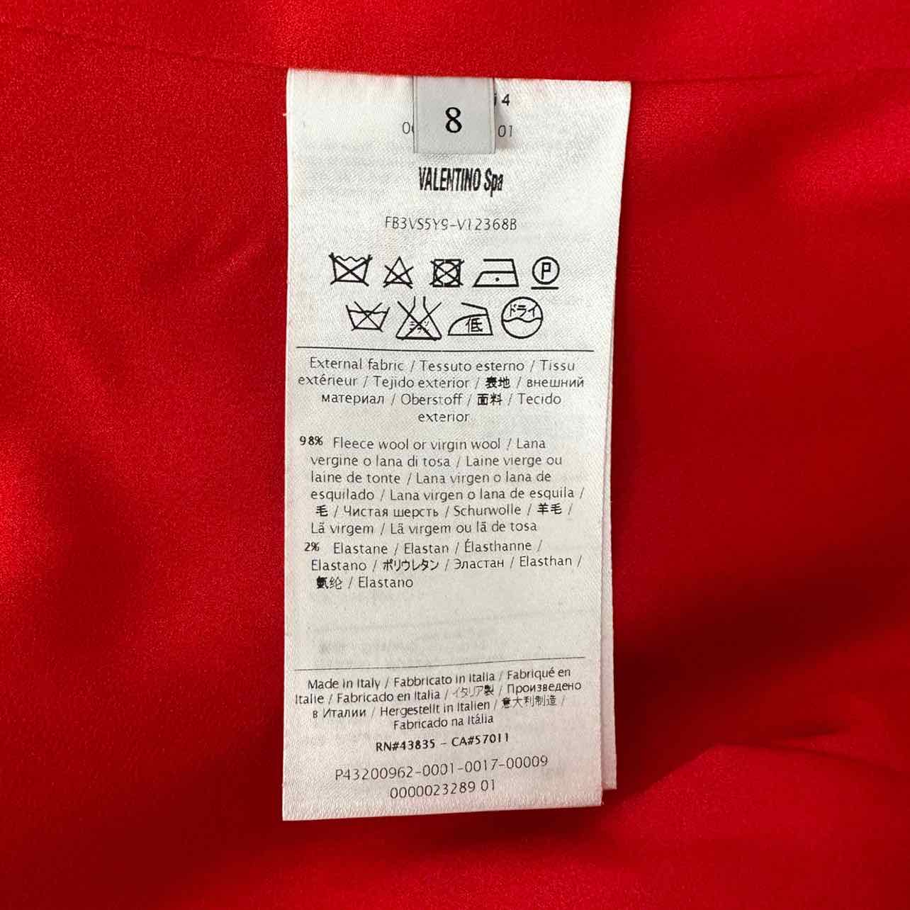 VALENTINO TECHNOCOUTURE NWT Red Midi Dress Size M