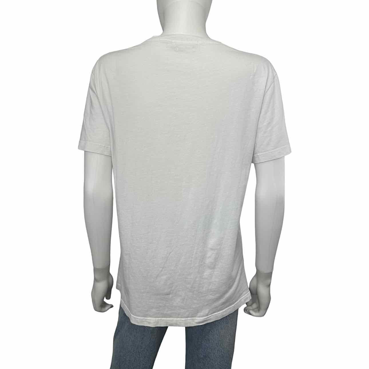 Alexander McQueen Blue Embroidered Skull Tee, back