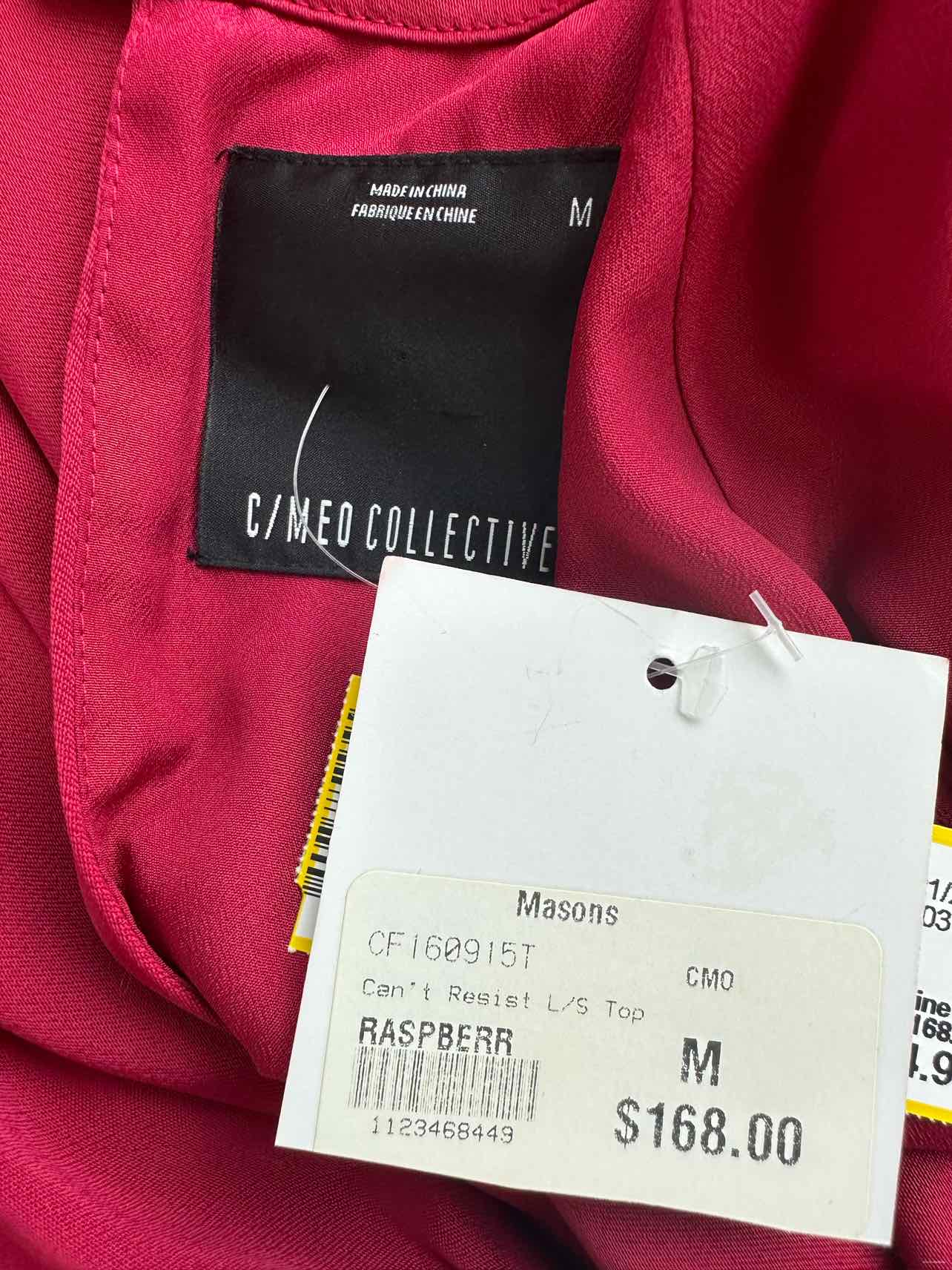 C/MEO COLLECTIVE NWT Raspberry Satin Blouse Size M