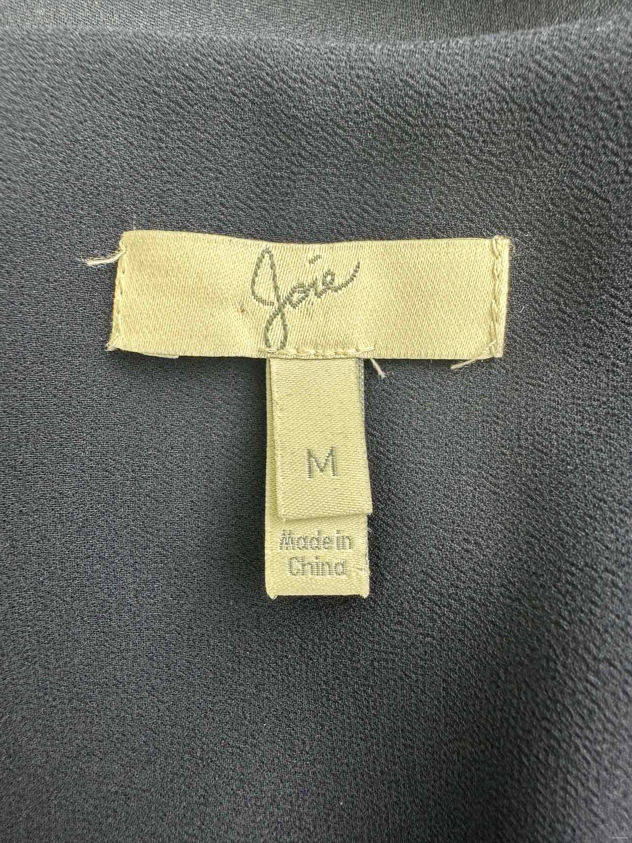 joie Navy 100% Silk Blouse Size M