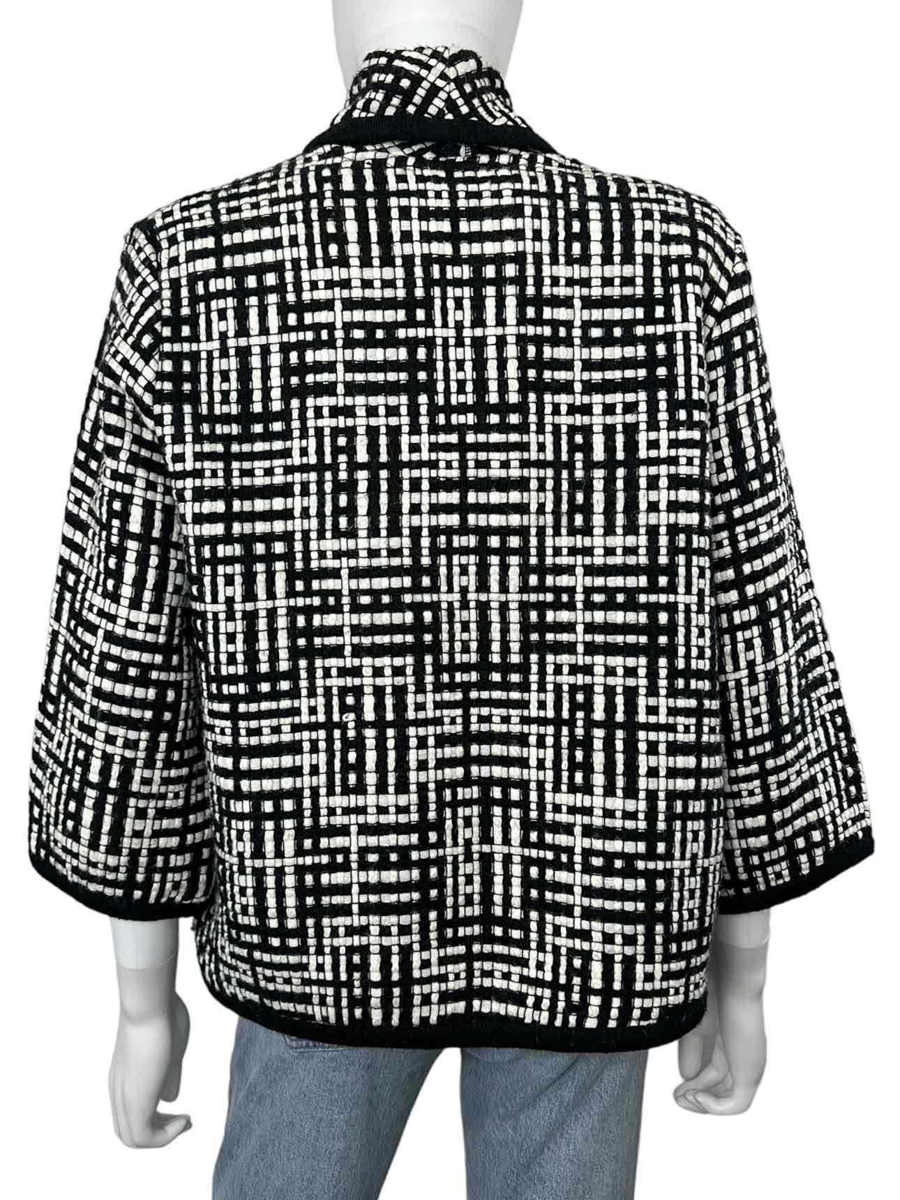LEO & SAGE Black Tweed Jacket, back