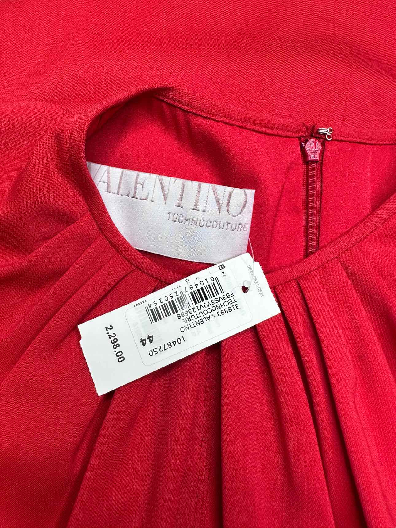 VALENTINO TECHNOCOUTURE NWT Red Midi Dress Size M