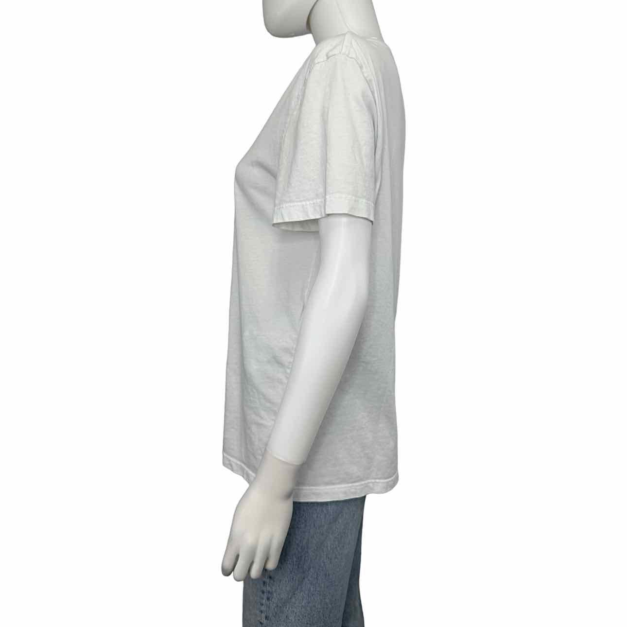 Alexander McQueen Blue Embroidered Skull Tee, left side