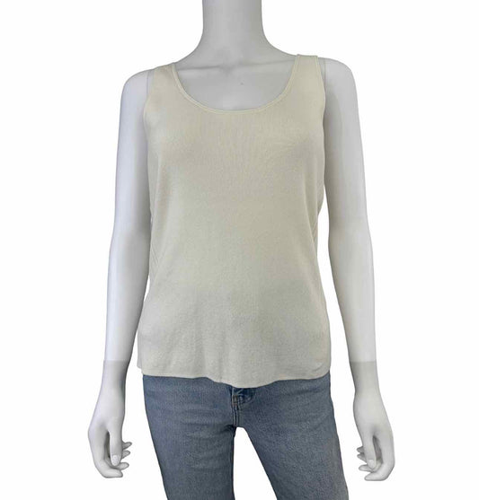 WHITE + WARREN Cream Sweater Tank Size L
