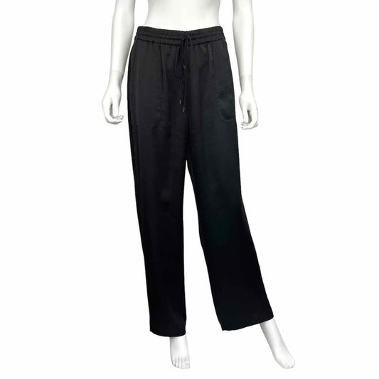 Elie Tahari Black Satin Trousers Size S