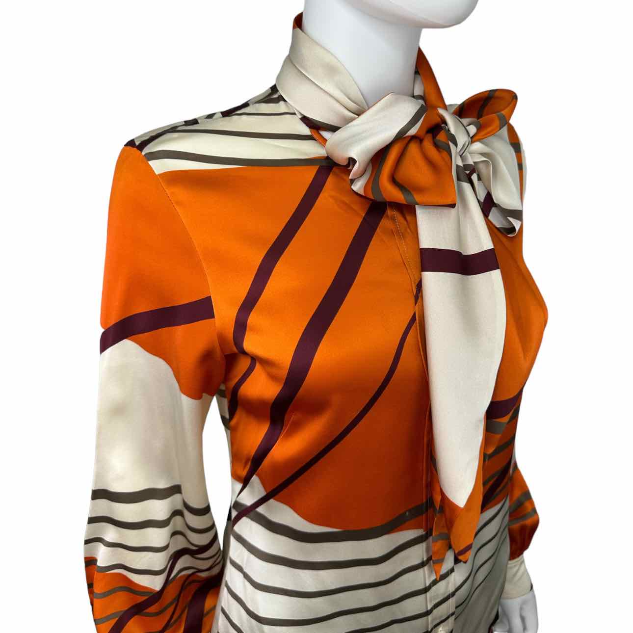 Vintage LOUIS FERAUD 100% Silk Button-Down Shirt Size S