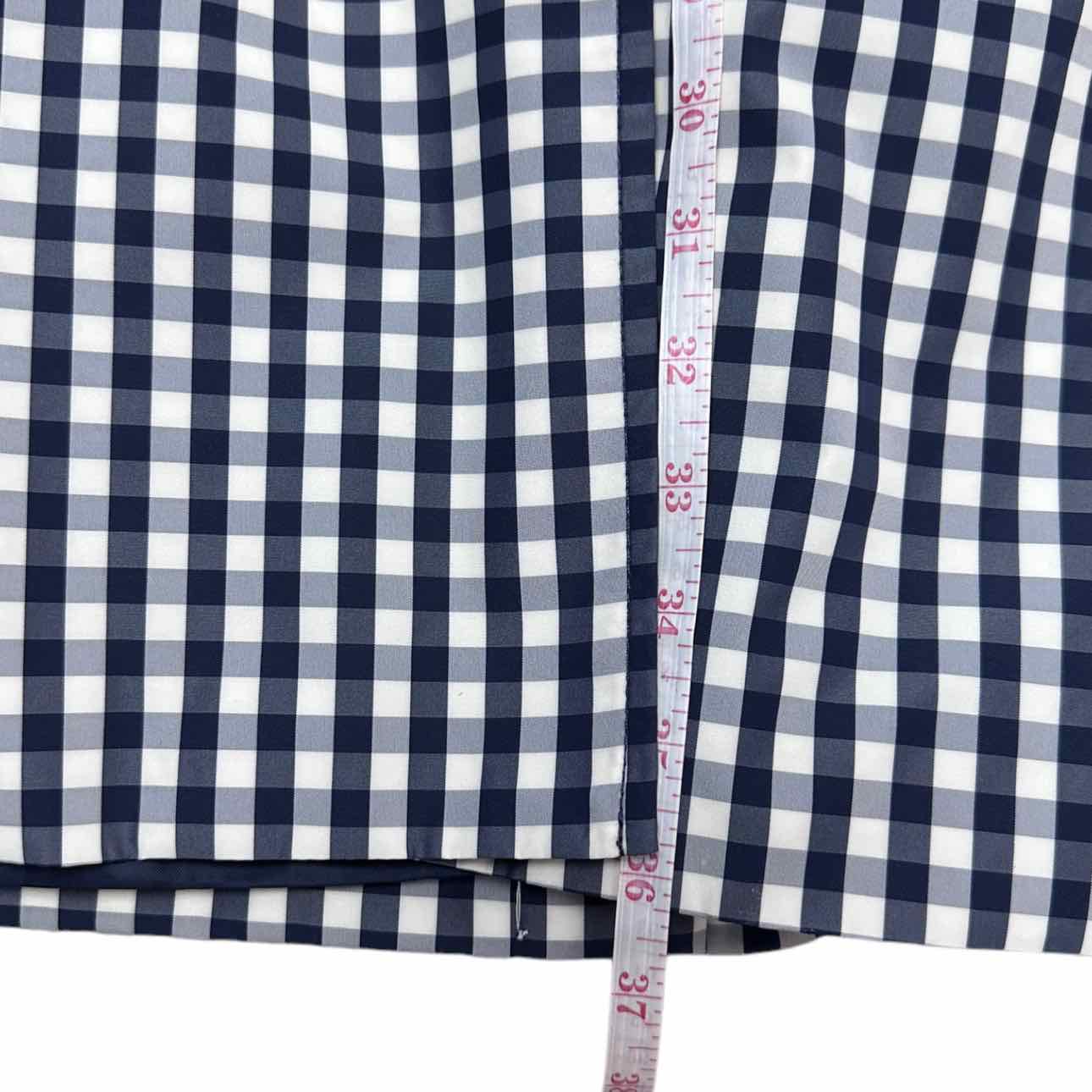 Talbots Navy Check Trench Raincoat Size L