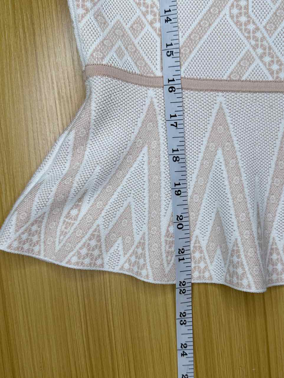 BCBGMAXAZRIA Peach GARDNIA Peplum Sweater Size S
