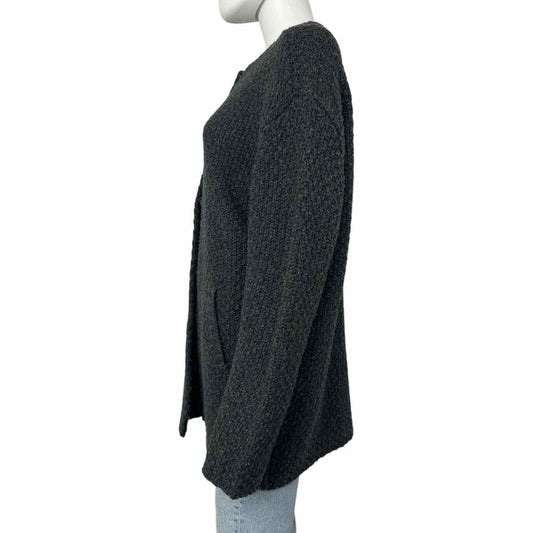 AG Adriano Goldschmid Gray Merino Wool Sweater Cardigan Size S