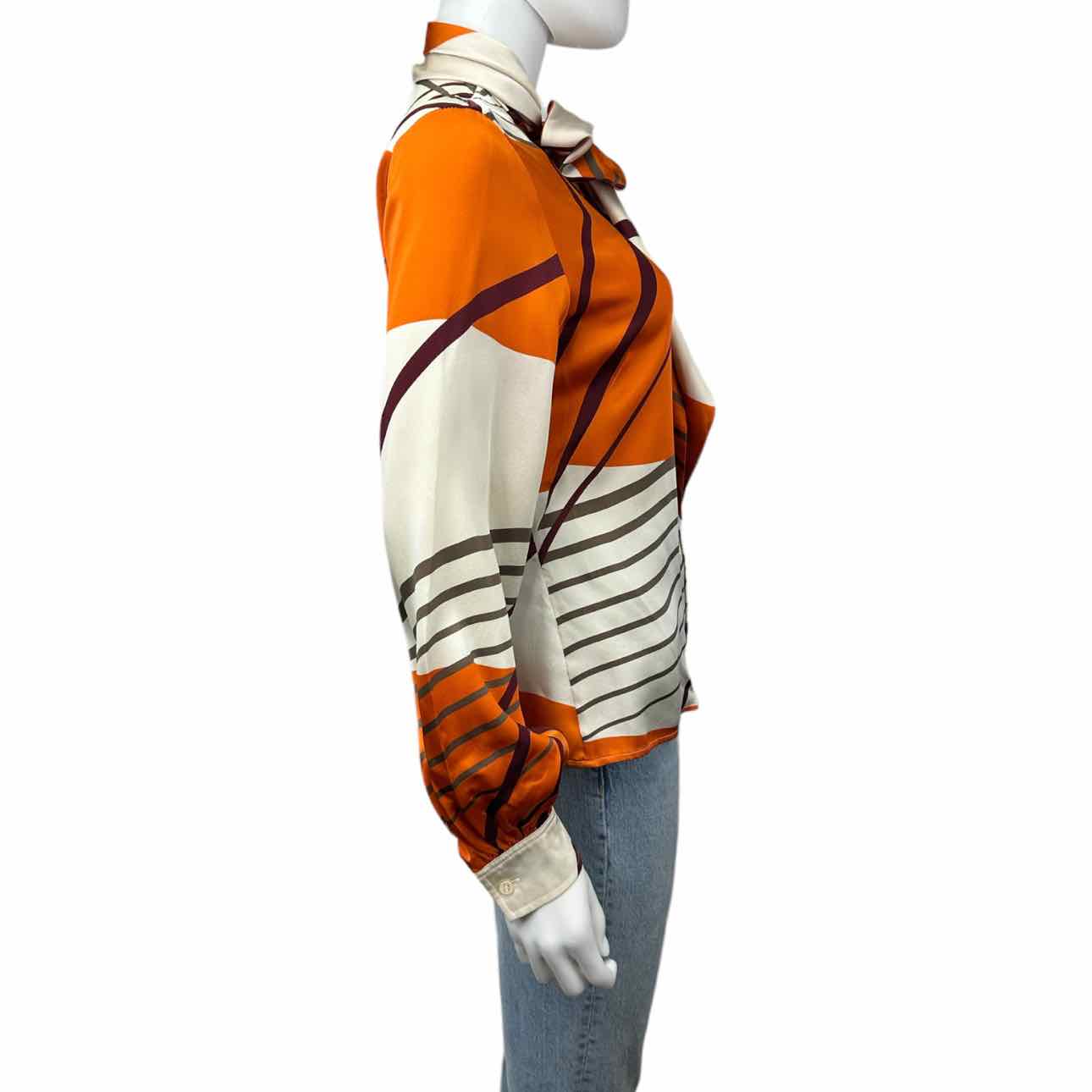 Vintage LOUIS FERAUD 100% Silk Button-Down Shirt Size S