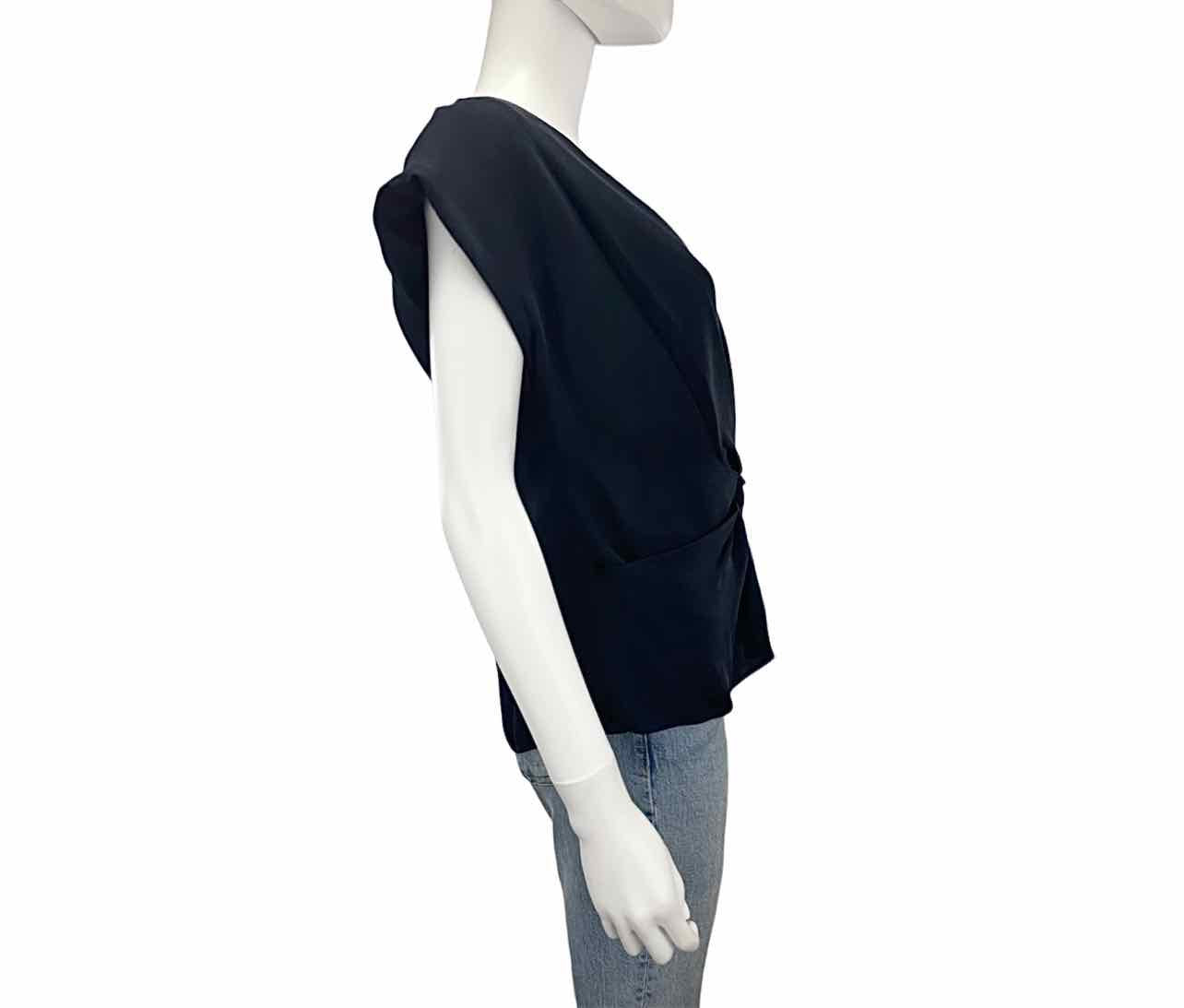 joie Navy 100% Silk Blouse Size M