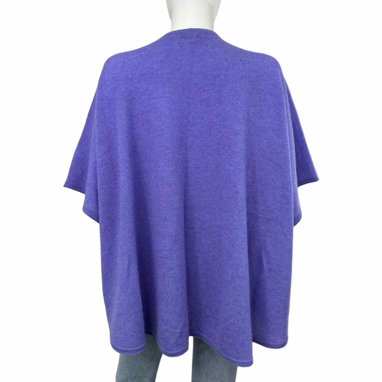 White and Warren purple cashmere sweater cardigan 