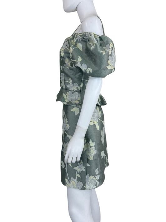 LUCY PARIS NWT Sage Brocade 2 Piece Skirt Set Size M