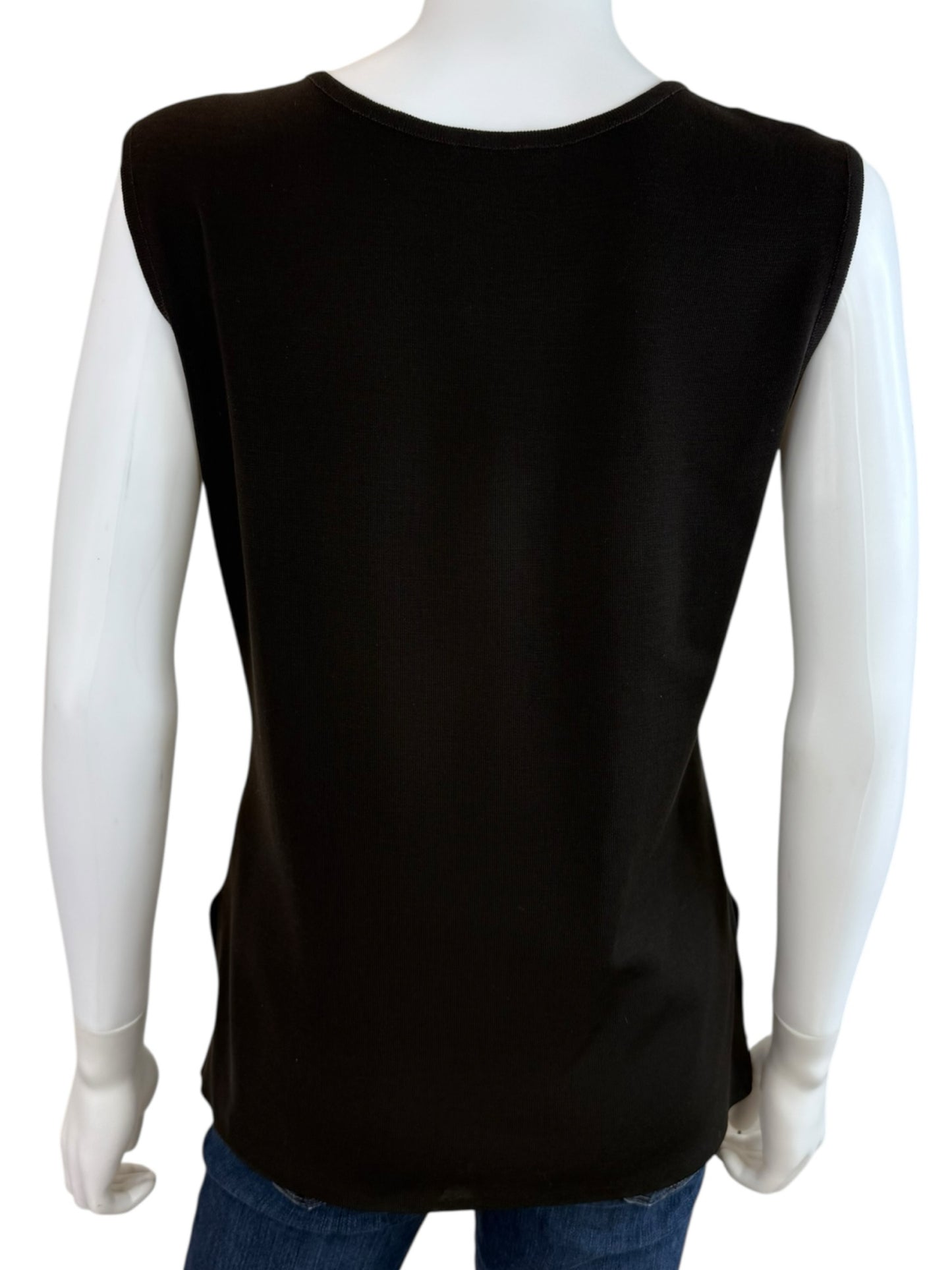 Misook Brown Knit Shell Size S