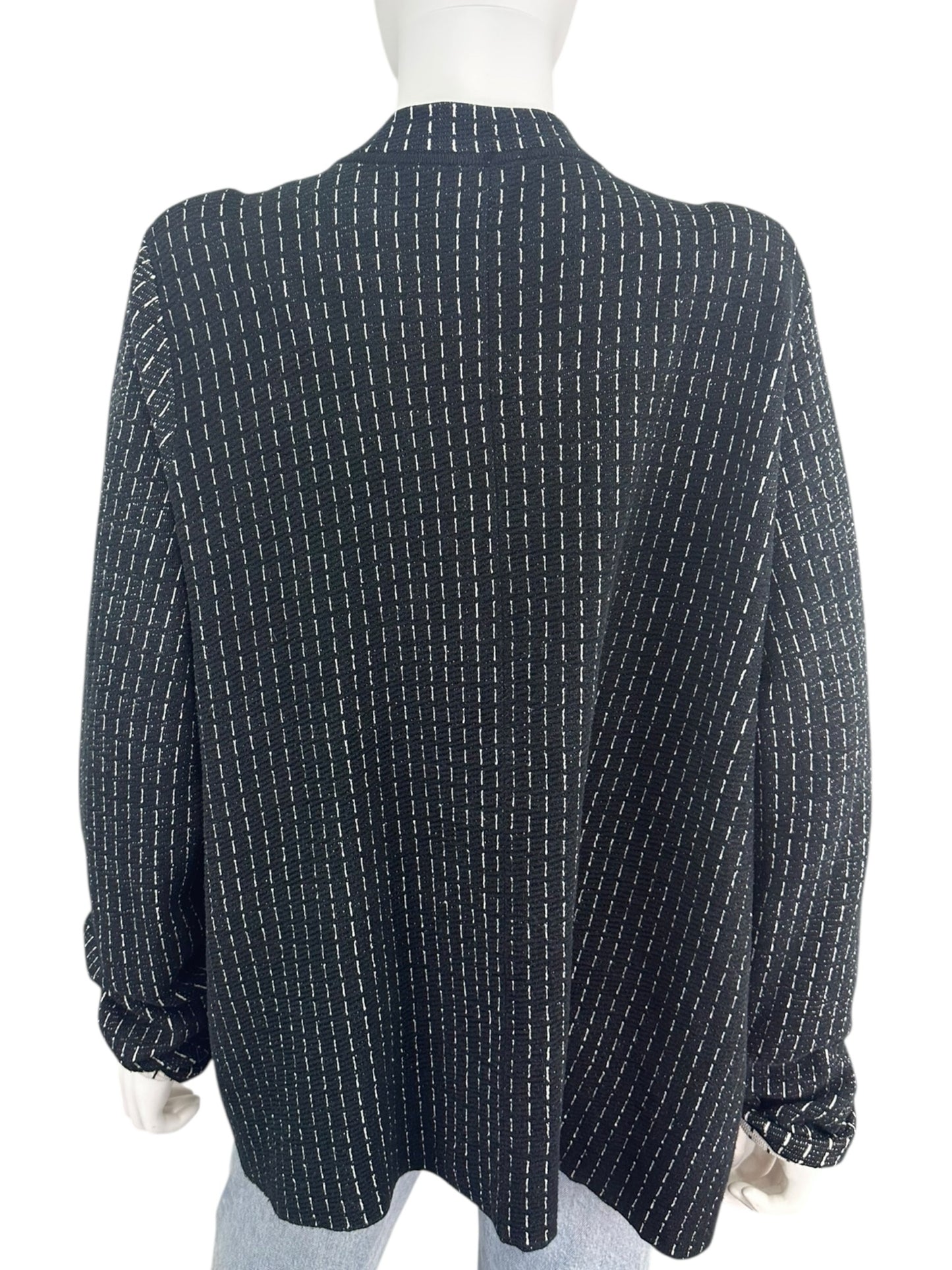 EILEEN FISHER Black Silk Blend Jacket Size 1X