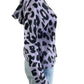 SKULL CASHMERE 100% Purple Leopard Print Story Size S