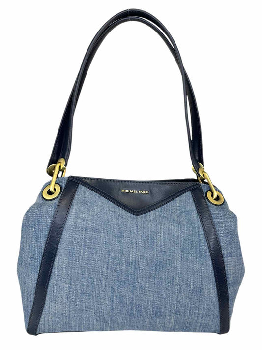 MICHAEL Michael Kors NWT RAVEN Denim Large Shoulder Tote Designer Handbag