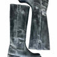 dico Escovado Black Distressed ANN Knee High Boots Size 38