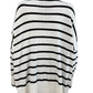 Adrianna Papell White Striped Turtleneck Sweater Size L