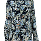 Reiss Blue Paisley Print Button-Down Shirt Size 8