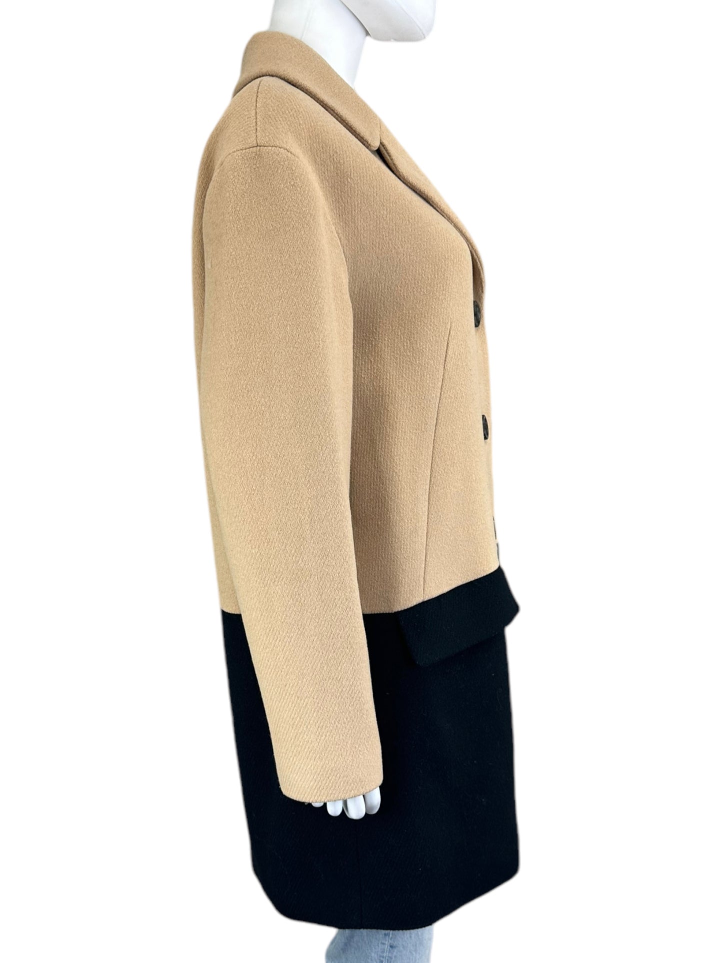 Talbots Wool Blend Color Block Coat Size 12