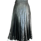 EQUIPMENT Metallic Silver Pleated Culottes Size S