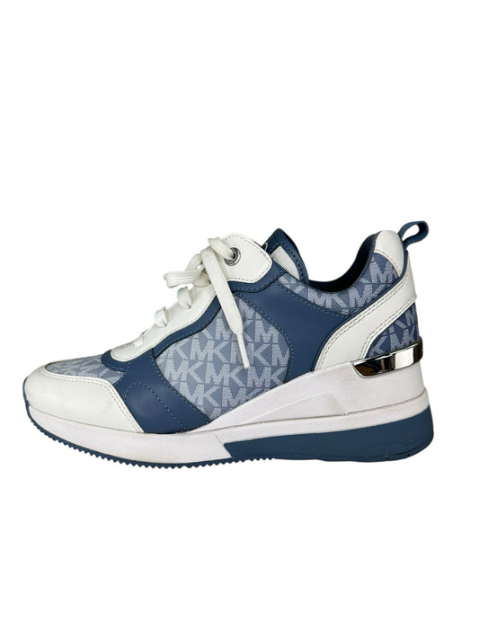 MICHAEL Michael Kors Blue Georgie Trainer High Top Sneakers Size 7