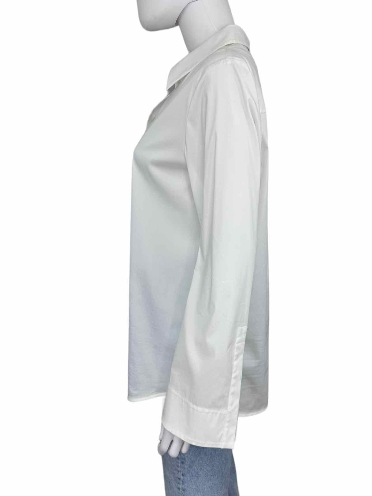 LAFAYETTE 148 NEW YORK White Popover Top Size M