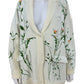 anthropologie Floral Open Front Cardigan Size S