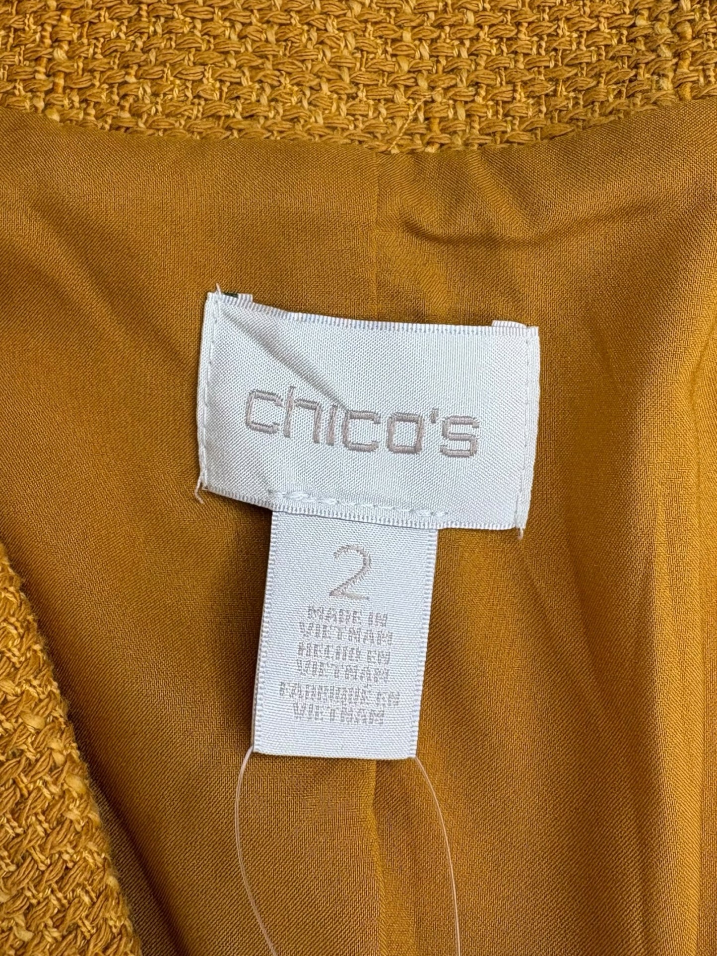 Chico's Yellow Cotton Coat Size L
